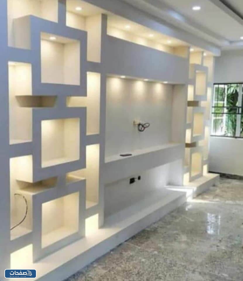 ديكور تلفزيون متنوع مع الصور