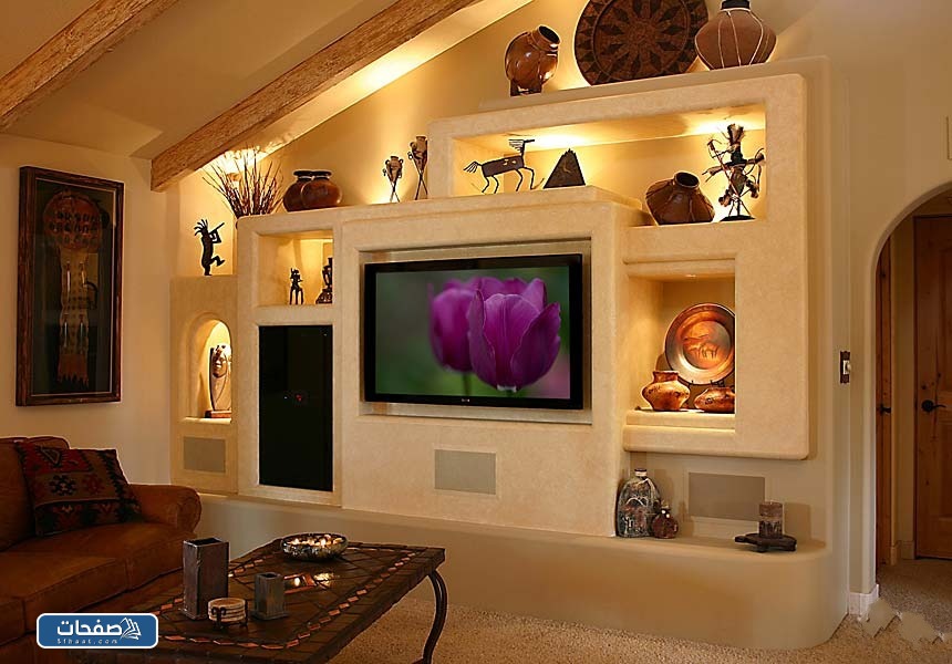 ديكور تلفزيون متنوع مع الصور
