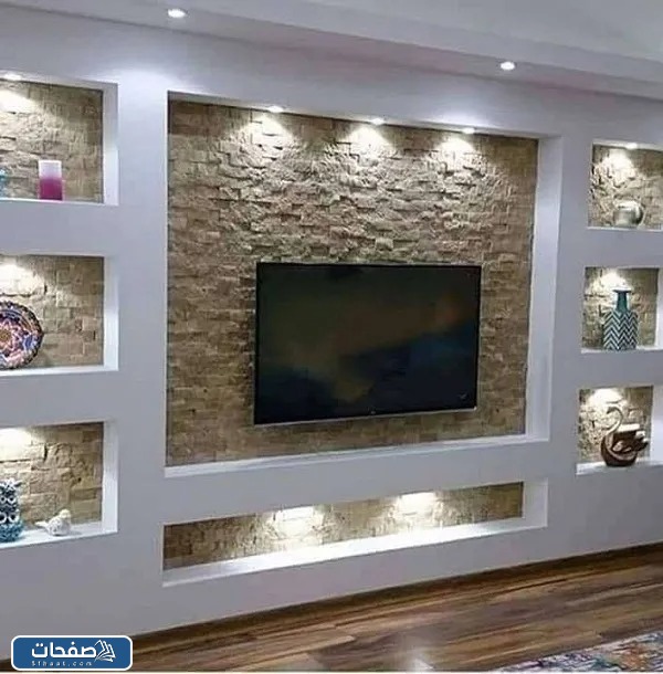 ديكور تلفزيون متنوع مع الصور