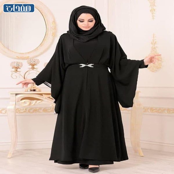 صور عبايات اماراتية عبايات خليجيه راقيه سوداء 2023