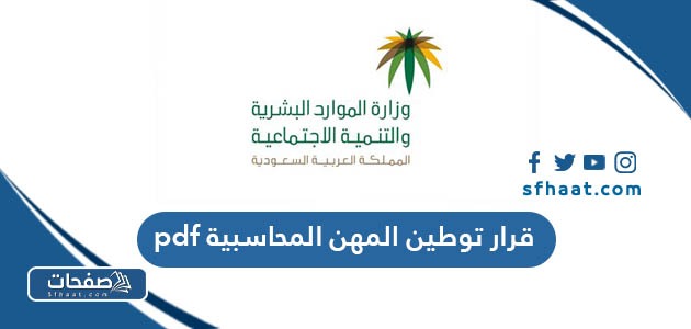 قرار توطين المهن المحاسبية pdf