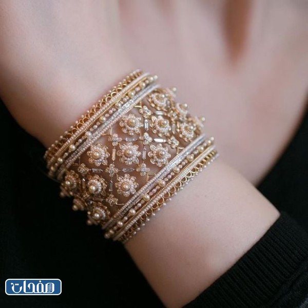 أشكال غوايش ذهب عريضة