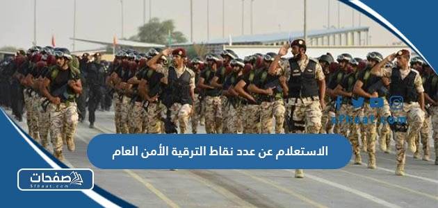 الاستعلام عن عدد نقاط الترقية الأمن العام 1446 بالخطوات التفصيلية